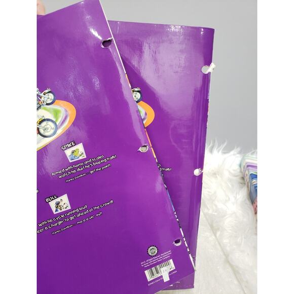 Harley Davidson Motorcycles 3 Ring Binder Trapper Keeper Vintage w/folders - Picture 8 of 8